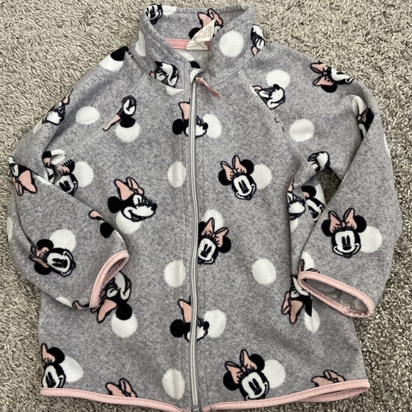 H&M Minnie Mouse fleece zip up - Picture 1 of 2